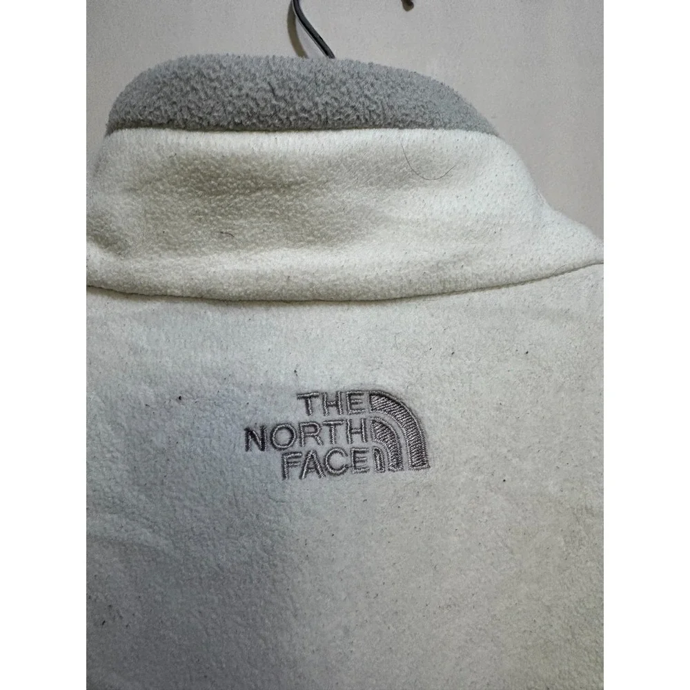 The North Face‎ Full Zip Fleece Jacket Girls White Logo Zipper Pockets XL